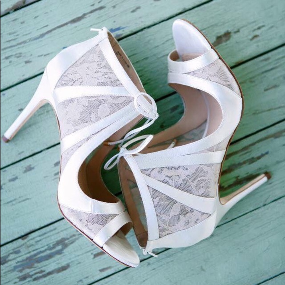 BHLDN / Anthropologie ivory wedding high heels